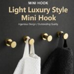 Solid Brass Wall Hook (Gold) Bathroom Coat & Towel Hook
