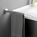 Stainless Steel Foldable Single Towel Bar for Vanity / Washbasin – 2 Colors Available