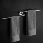 Bathroom Towel Rack – Stainless Steel Rotatable Double Towel Bar (2 Colors Available)