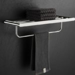 Bathroom Stainless Steel Towel Rack, Mirror Electroplated Finish