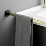 Stainless Steel Foldable Single Towel Bar for Vanity / Washbasin – 2 Colors Available
