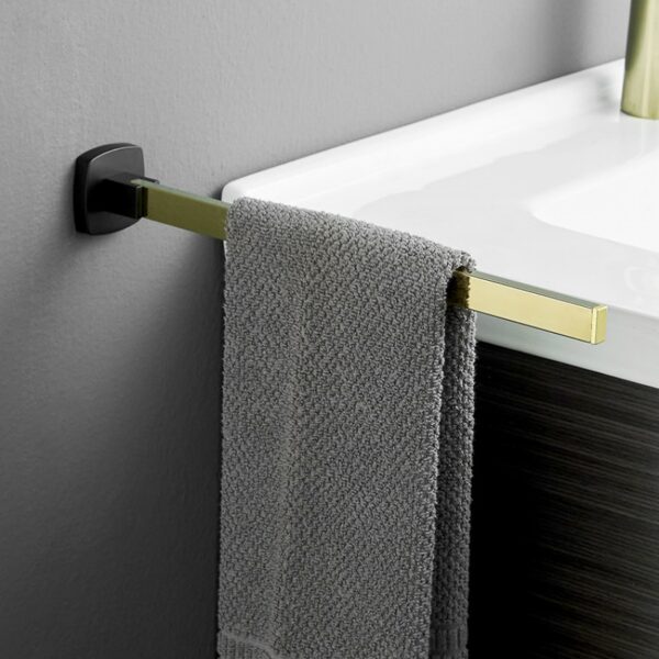 Stainless Steel Foldable Single Towel Bar for Vanity / Washbasin – 2 Colors Available