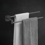 Bathroom Towel Rack – Stainless Steel Rotatable Double Towel Bar (2 Colors Available)