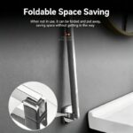 Stainless Steel Foldable Single Towel Bar for Vanity / Washbasin – 2 Colors Available