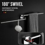 Bathroom Towel Rack – Stainless Steel Rotatable Double Towel Bar (2 Colors Available)