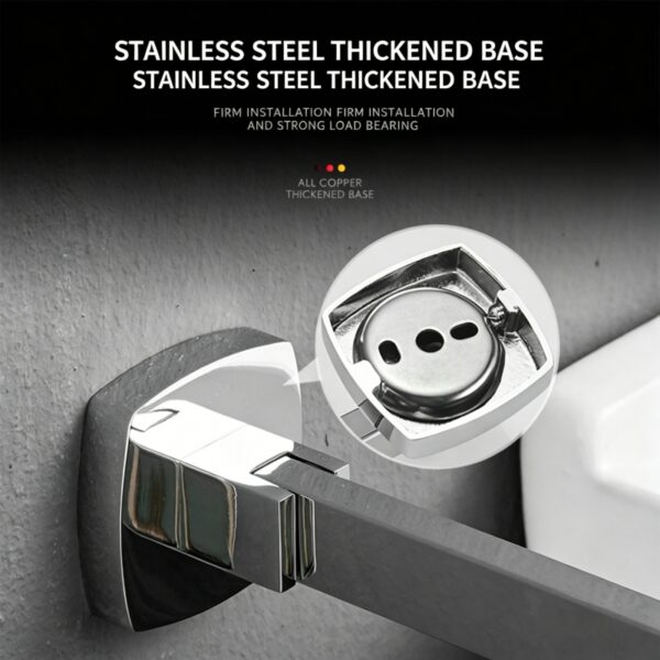 Stainless Steel Foldable Single Towel Bar for Vanity / Washbasin – 2 Colors Available