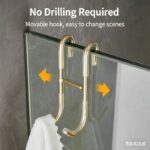 Luxury Bathroom Glass Door Hook (No-Drill Installation)