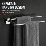 Bathroom Towel Rack – Stainless Steel Rotatable Double Towel Bar (2 Colors Available)