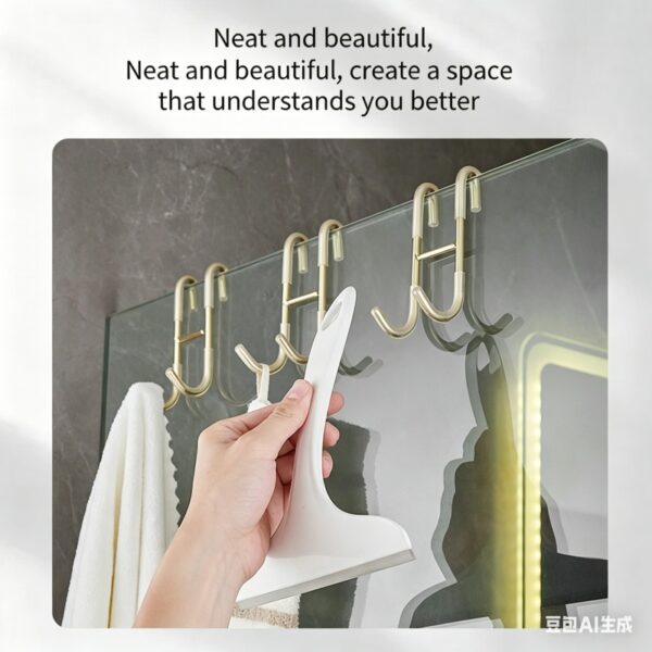 Luxury Bathroom Glass Door Hook (No-Drill Installation)