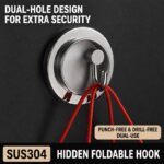 Thickened Stainless Steel Hidden Entryway Hook