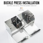 Double Toilet Paper Holder Stainless Steel (No-Drill, Wall Mounted, Hotel Style)