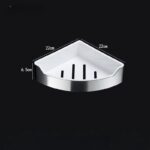 304 Stainless Steel Bathroom Corner Shower Shelf (No-Drill, Wall Mounted, Single Tier Basket)