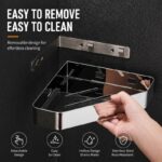 304 Stainless Steel Corner Shower Shelf (No-Drill, Wall Mounted, Triangle Basket)