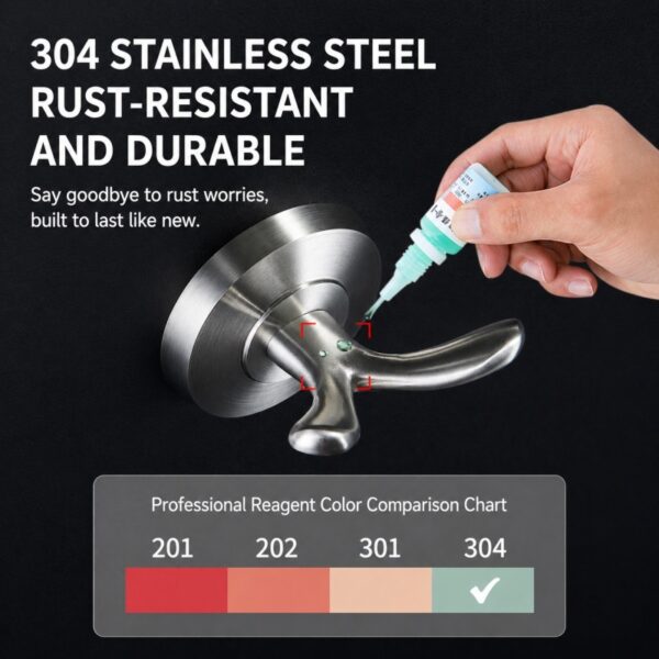 Wall Mounted Stainless Steel Double Robe Hook