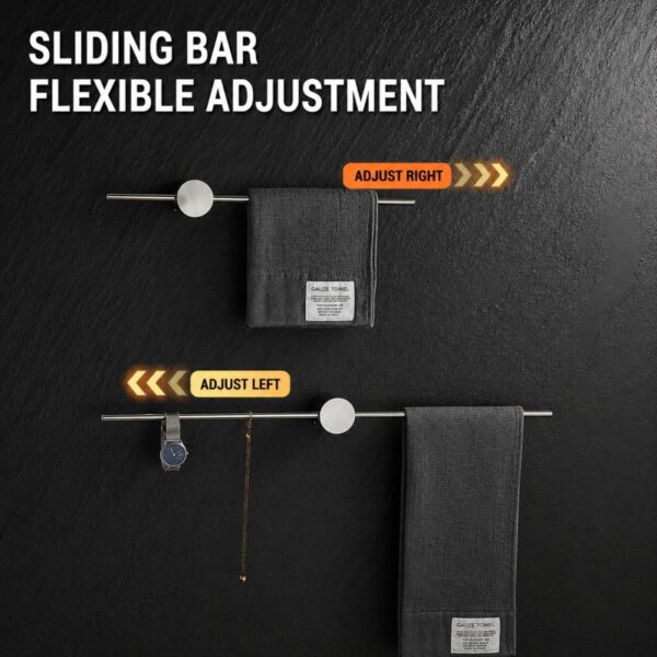 Modern Bathroom Towel Bar – Sleek Single Rail Designving Towel Rack for Bathroom