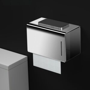 Wall Mounted 304 Stainless Steel Tissue Box Holder (No-Drill)