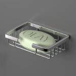 Wall-mounted 304 stainless steel soap box for the bathroom