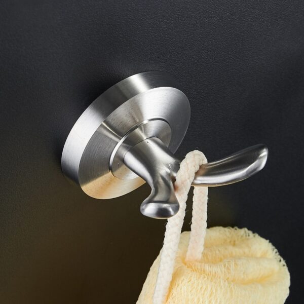 Wall Mounted Stainless Steel Double Robe Hook