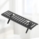 Adjustable TV Top Shelf  Monitor Top Mount Shelf (No-Drill, Space Saving Storage)