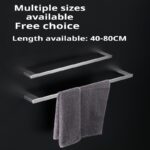 Wall Mounted 304 Stainless Steel Towel Bar with Shelf (Bathroom Organizer)