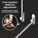 Rotating Solid Brass Single Towel Bar (No-Drill, Wall Mounted, Space Saving)