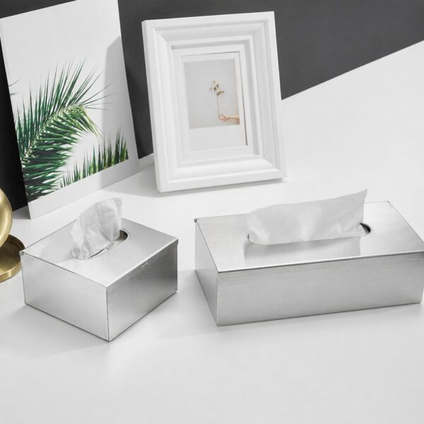 304 Stainless Steel Tissue Box Cover (Tabletop, Modern Nordic Style)