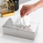 304 Stainless Steel Tissue Box Cover (Tabletop, Modern Nordic Style)