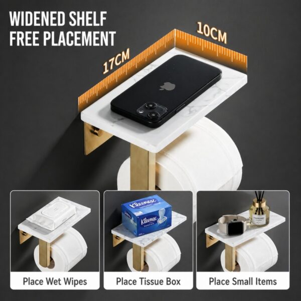 Luxury Marble Toilet Paper Holder (Wall Mounted, Bathroom)