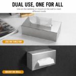 304 Stainless Steel Tissue Box Cover (Tabletop, Modern Nordic Style)