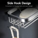Stainless steel soap holder with extended design - bathroom storage rack