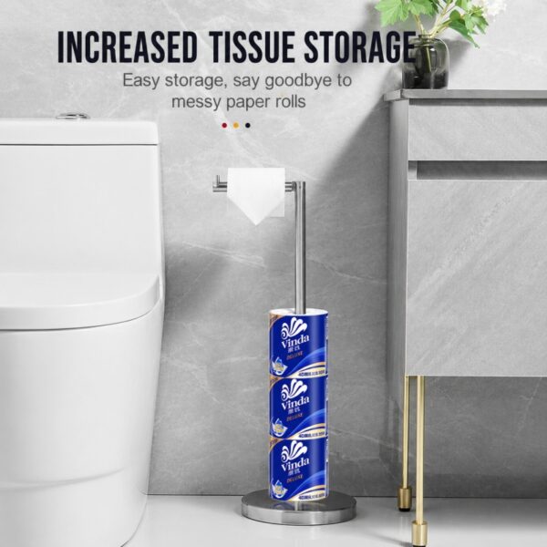 Floor Standing Toilet Paper Holder Stainless Steel