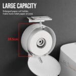 Wall Mounted Large Capacity Paper Towel Dispenser (No-Drill, Commercial Grade for Restroom, Hotel & Mall)