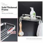Stainless steel soap holder with extended design - bathroom storage rack