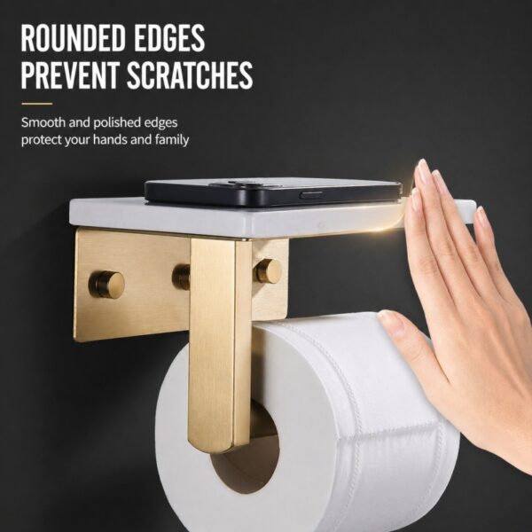 Luxury Marble Toilet Paper Holder (Wall Mounted, Bathroom)